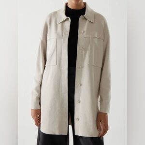 COS knitted long beige shirt - XS